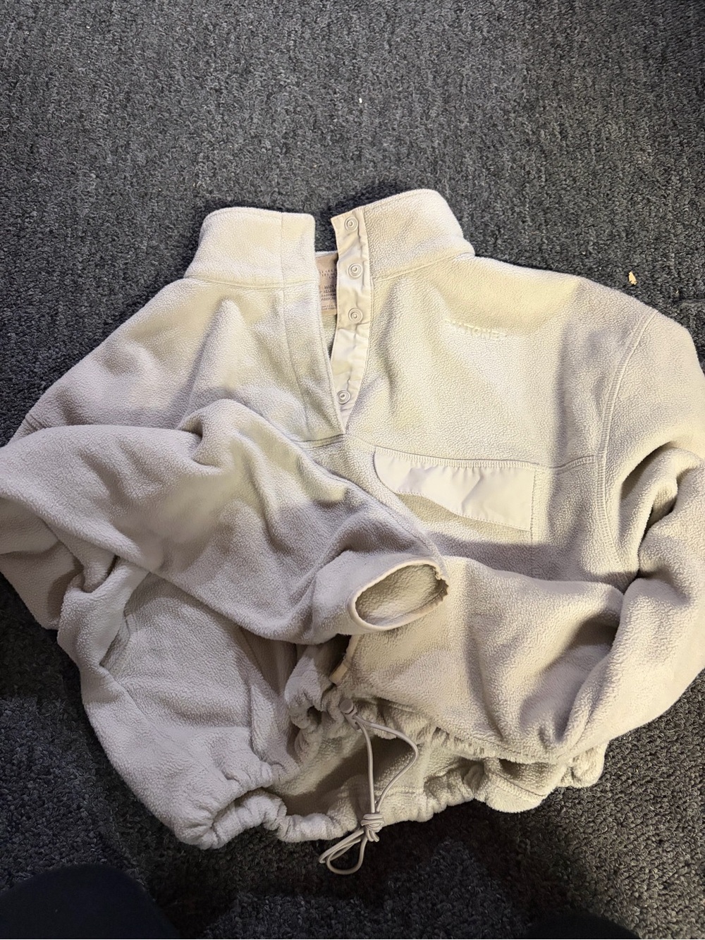 Forever 21 Cream Pullover Fleece Jacket